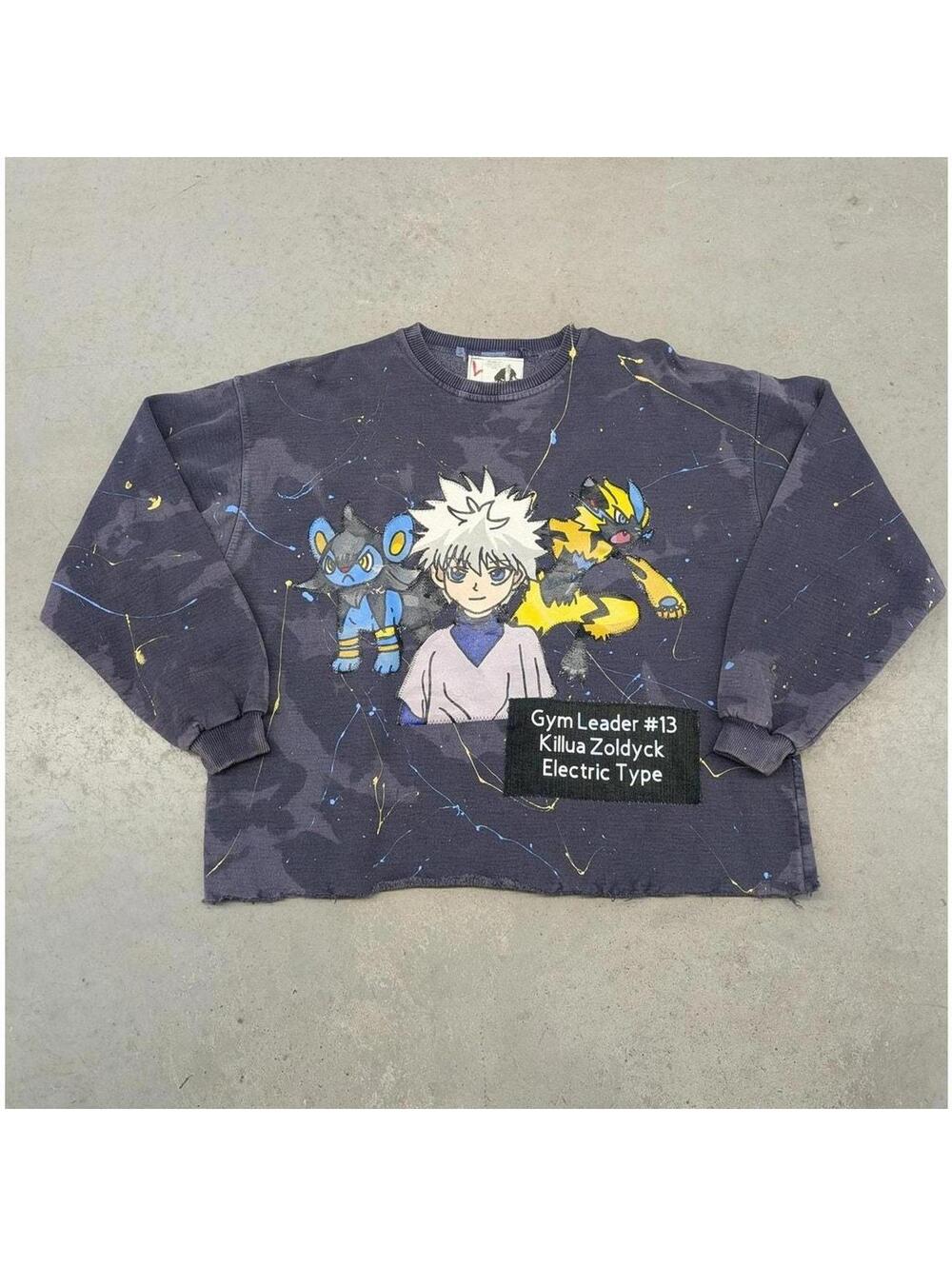 Custom 1 of 1 Bad Apple Killua Gym Leader Cropped sweater
